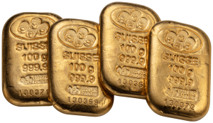 100 g Gold Bars Credit Suiss